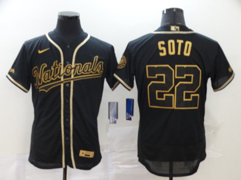 Men Washington Nationals #22 Soto Black Nike Elite MLB Jerseys->milwaukee brewers->MLB Jersey